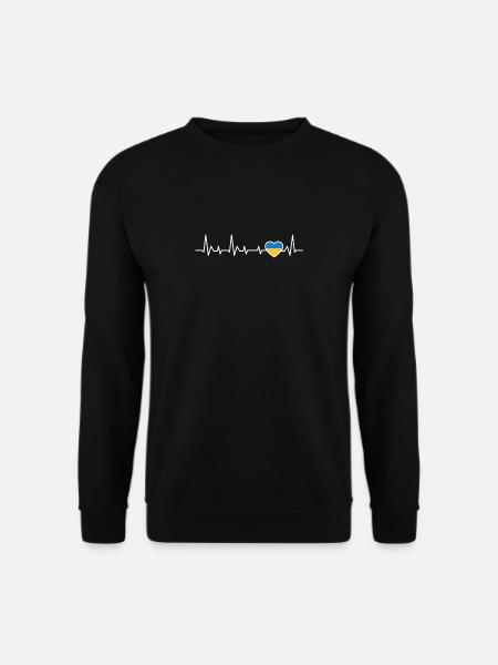 Ukrainische Flagge Ukrainische shirs Geschenk - Unisex Pullover - Schwarz