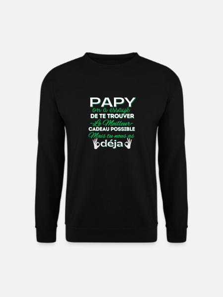 Papy Grand-père Fête Des Pères Cadeau Anniversaire - Unisex Pullover - Schwarz