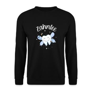 Zahnärztin Zahn Zähne Zahnarzt Zahnpflege Fasching - Unisex Pullover - Schwarz - Vorne - Alina (178cm) & Michal (187cm)