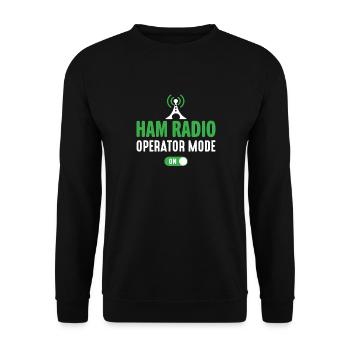 Mode ham radio - Sweat-shirt Unisexe - noir - Devant - Alina (178cm) & Michal (187cm)