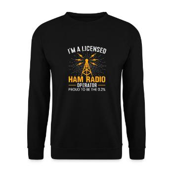 Je suis un opérateur de radioamateur agréé fier d’être le - Sweat-shirt Unisexe - noir - Devant - Alina (178cm) & Michal (187cm)