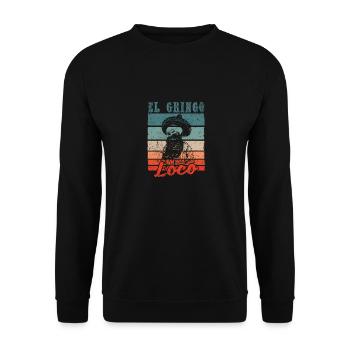 El Gringo Loco Bad Hombre Drôle Cinco De Mayo - Sweat-shirt Unisexe - noir - Devant - Alina (178cm) & Michal (187cm)