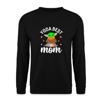meilleure maman. idée cadeau fête des mères et fête des mères - Sweat-shirt Unisexe - noir - Devant - Alina (178cm) & Michal (187cm)
