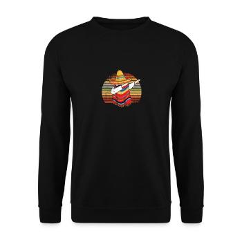 Dabbing Mexican Poncho Cinco de Mayo - Unisex Sweatshirt - black - Front - Alina (178cm) & Michal (187cm)