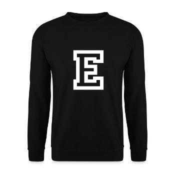 Letter E - Unisex Sweatshirt - black - Front - Alina (178cm) & Michal (187cm)