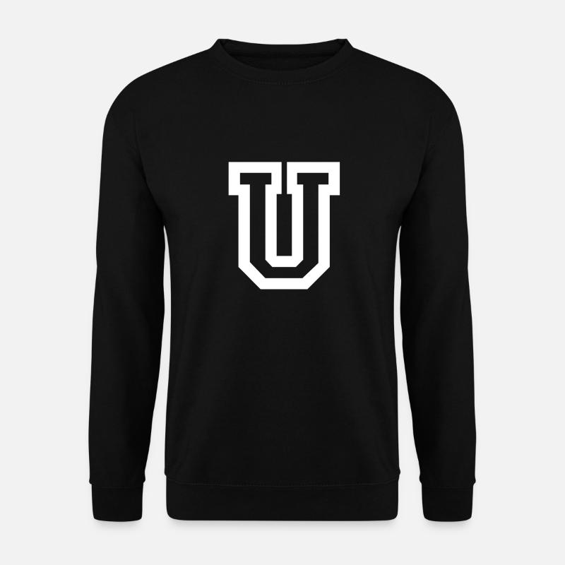 lettre U - Sweat-shirt Unisexe - noir