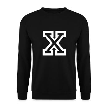 Letter X - Unisex Sweatshirt - black - Front - Alina (178cm) & Michal (187cm)