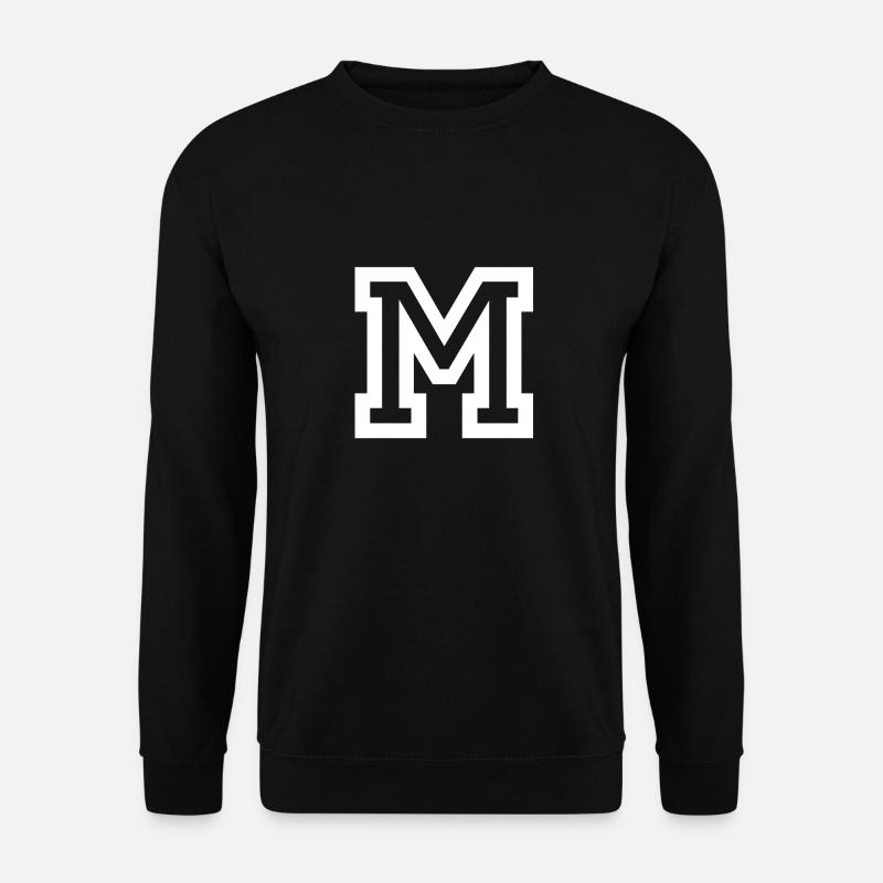 Letter m - Unisex Sweatshirt - black