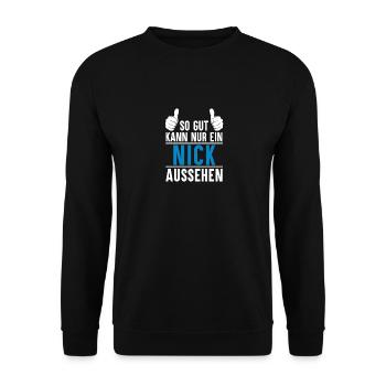 Nick Name Geschenkidee Nick Geschenk Vorname - Unisex Pullover - Schwarz - Vorne - Alina (178cm) & Michal (187cm)