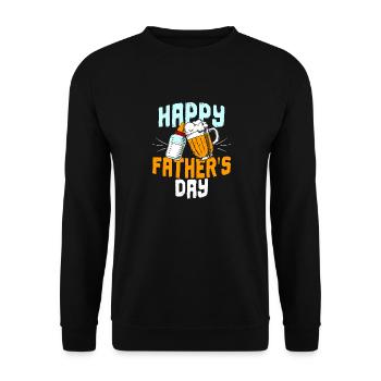 Happy Fathers Day Father's Day Men's Day Man - Unisex Sweatshirt - black - Front - Alina (178cm) & Michal (187cm)