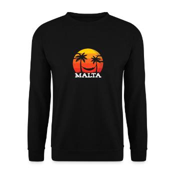 Malte Souvenir d’été Vacances Soleil Cadeau - Sweat-shirt Unisexe - noir - Devant - Alina (178cm) & Michal (187cm)