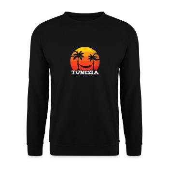 Tunisie Souvenir d’été Vacances Soleil Cadeau - Sweat-shirt Unisexe - noir - Devant - Alina (178cm) & Michal (187cm)