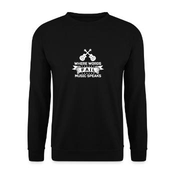 Music Is What Feelings Sound Like Guitar Guitarist - Unisex Sweatshirt - black - Front - Alina (178cm) & Michal (187cm)