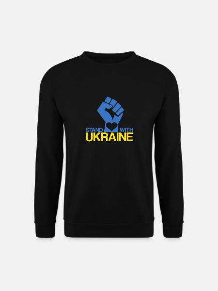 STAND WITH UKRAINE Je Soutien L'Ukraine - Sweat-shirt Unisexe - noir