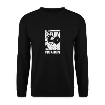 Fitnessstudio Bodybuilding Muskel Workout Fitness - Unisex Pullover - Schwarz - Vorne - Alina (178cm) & Michal (187cm)
