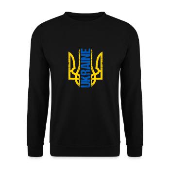 Ukraine People Gifts - Unisex Sweatshirt - black - Front - Alina (178cm) & Michal (187cm)