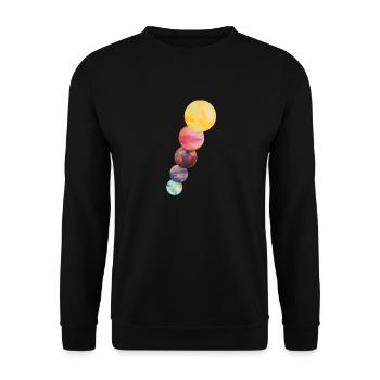 super planets on the space - Sweat-shirt Unisexe - noir - Devant - Alina (178cm) & Michal (187cm)
