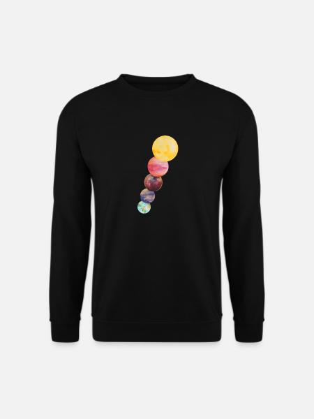 super planets on the space - Sweat-shirt Unisexe - noir