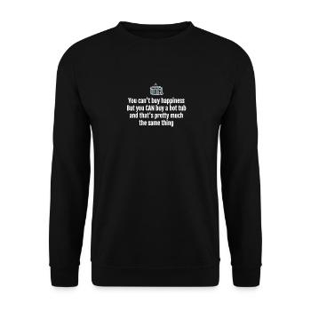 Lustiger Whirlpool-Besitzer Humor - Unisex Pullover - Schwarz - Vorne - Alina (178cm) & Michal (187cm)