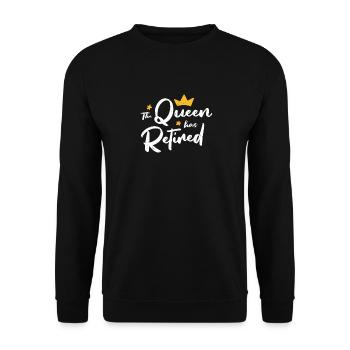 La reine a pris sa retraite sarcastique - Sweat-shirt Unisexe - noir - Devant - Alina (178cm) & Michal (187cm)