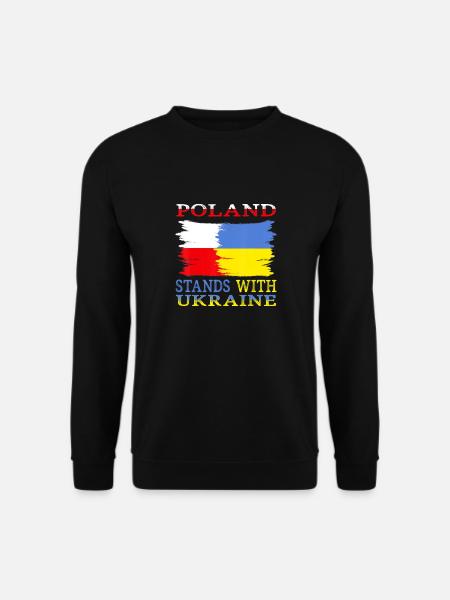 Poland Ukraine Support - Unisex Sweatshirt - black