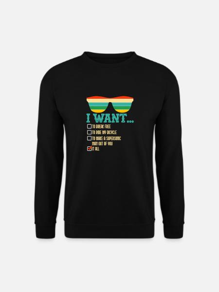I Want To Break Free To Ride My Bicycle It All - Unisex Pullover - Schwarz