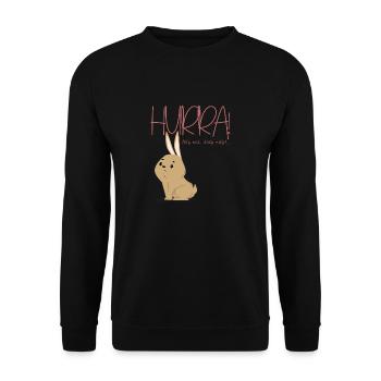 hurra... nicht - Unisex Pullover - Schwarz - Vorne - Alina (178cm) & Michal (187cm)