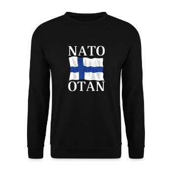 L’OTAN et le drapeau de la Finlande - Sweat-shirt Unisexe - noir - Devant - Alina (178cm) & Michal (187cm)
