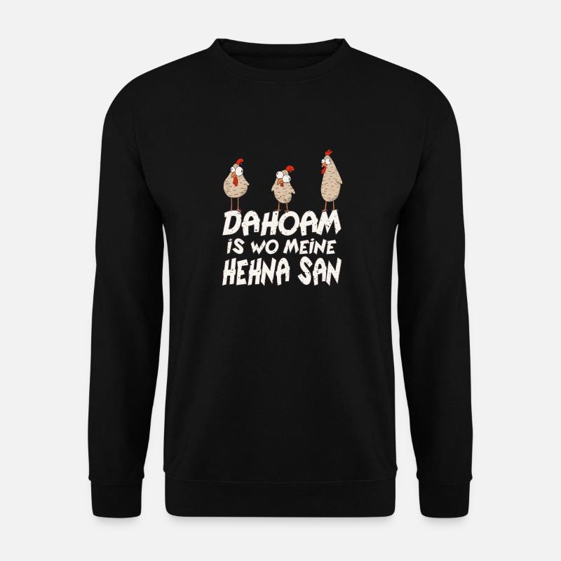 Bayrisch Hehna bauer huhn - Unisex Pullover - Schwarz
