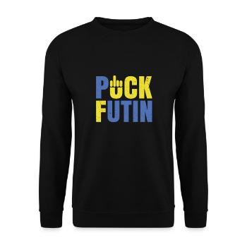 Ukraine Peace Flag Ukrainian Patriot - Unisex Sweatshirt - black - Front - Alina (178cm) & Michal (187cm)