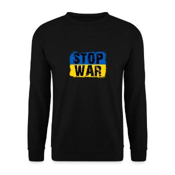 I Stand With Ukraine - Unisex Sweatshirt - black - Front - Alina (178cm) & Michal (187cm)