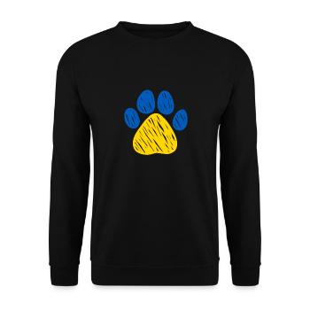 I Stand With Ukraine PAW - Unisex Pullover - Schwarz - Vorne - Alina (178cm) & Michal (187cm)