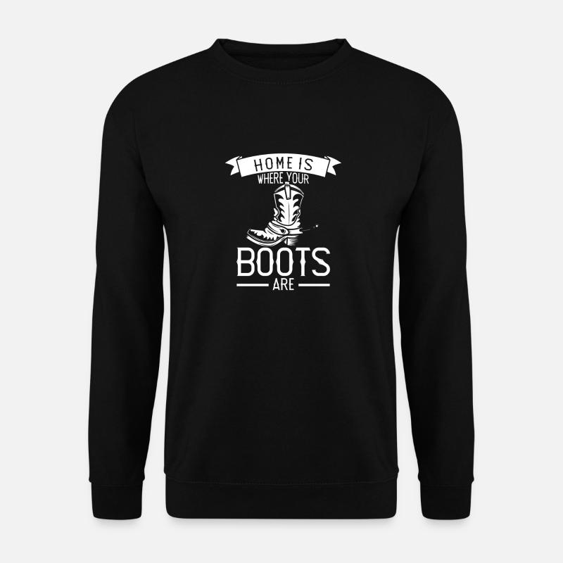 cowboy country western rodeo reiten pferd - Unisex Pullover - Schwarz