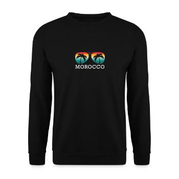 Marokko Reise Urlaub Reisen Sommer Sonne Souvenir - Unisex Pullover - Schwarz - Vorne - Alina (178cm) & Michal (187cm)