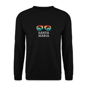Santa Maria Voyage Vacances Été Soleil Souvenir - Sweat-shirt Unisexe - noir - Devant - Alina (178cm) & Michal (187cm)