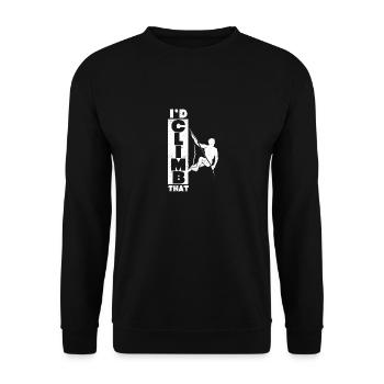 Rock Climbing Indoor Gym Boulder Climbers I'd Climb - Unisex Sweatshirt - black - Front - Alina (178cm) & Michal (187cm)