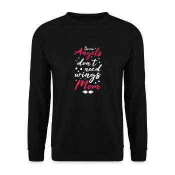Angel Mom - Unisex Pullover - Schwarz - Vorne - Alina (178cm) & Michal (187cm)