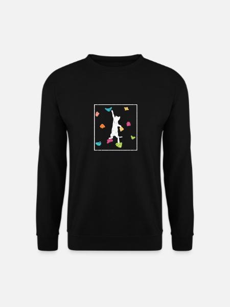 Lustiger Bouldering-Katzenkletterer Niedliche Katz - Unisex Pullover - Schwarz