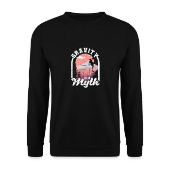 La gravité est un mythe Escalade Alpinisme - Sweat-shirt Unisexe - noir - Devant - Alina (178cm) & Michal (187cm)