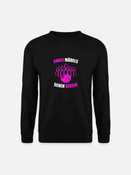 Coole Mädels Gehen Kegeln Bowling Kegelverein - Unisex Pullover - Schwarz