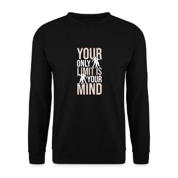 Votre seule limite est sur votre Danse Salsa - Sweat-shirt Unisexe - noir - Devant - Alina (178cm) & Michal (187cm)
