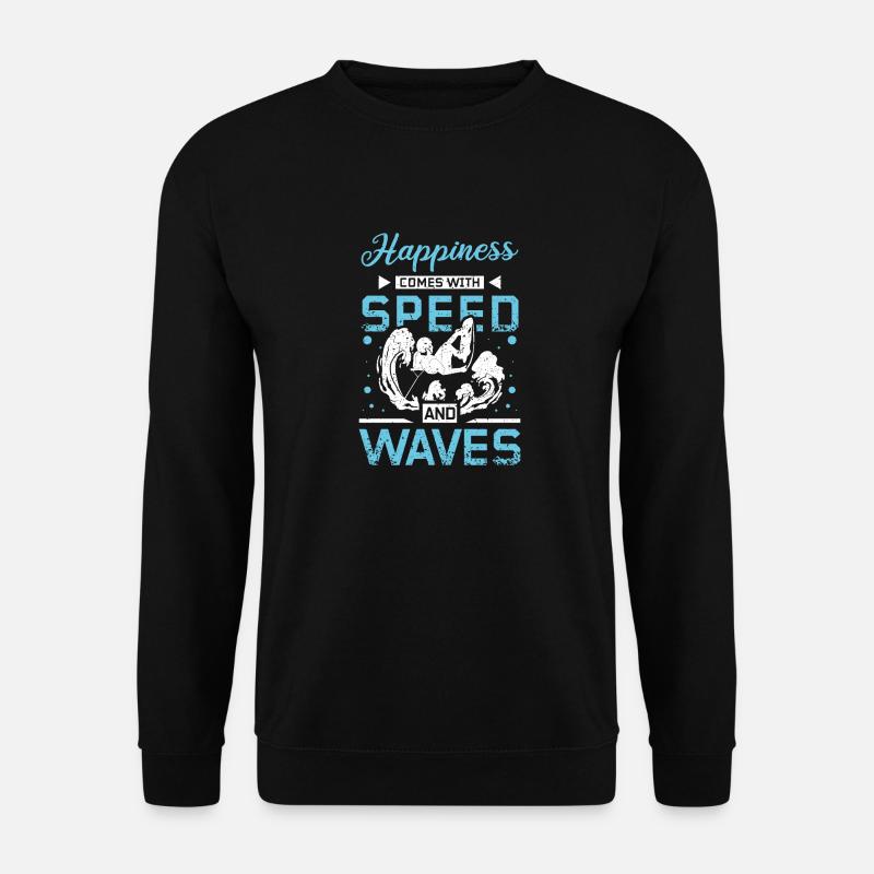Speed and waves wakeboarder - Unisex Sweatshirt - black