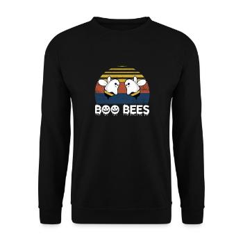 boo bees - Unisex Sweatshirt - black - Front - Alina (178cm) & Michal (187cm)