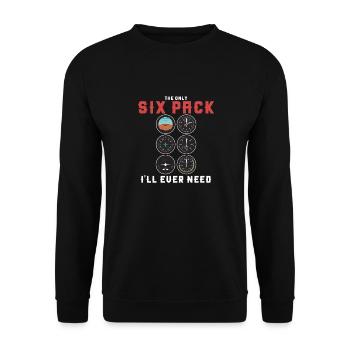 Le seul six pack dont j’aurai besoin t-shirt drôle - Sweat-shirt Unisexe - noir - Devant - Alina (178cm) & Michal (187cm)