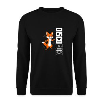 Disco fuchs - Unisex Pullover - Schwarz - Vorne - Alina (178cm) & Michal (187cm)