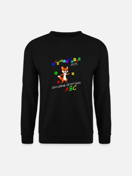 Kindergarten Ade ich lerne jetzt das ABC - Unisex Pullover - Schwarz