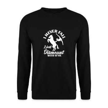 Equestrianism Equestrian Horse Riding I Never - Unisex Pullover - Schwarz - Vorne - Alina (178cm) & Michal (187cm)