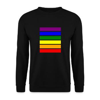 United Pride Colors - Unisex Sweatshirt - black - Front - Alina (178cm) & Michal (187cm)
