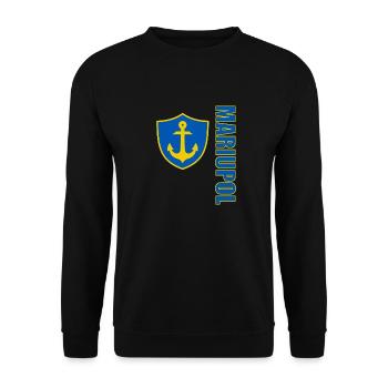 Mariupol Hafenstadt Ukraine Schwarzes Meer - Unisex Pullover - Schwarz - Vorne - Alina (178cm) & Michal (187cm)
