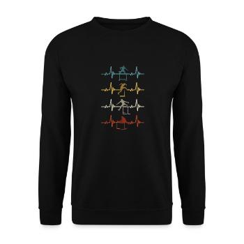 Hurdling Hurdle Runner Athletics Track and Field - Unisex Sweatshirt - black - Front - Alina (178cm) & Michal (187cm)